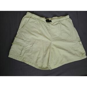Columbia Nylon Shorts Womens Size L Outdoor Hiking Casual Light Green